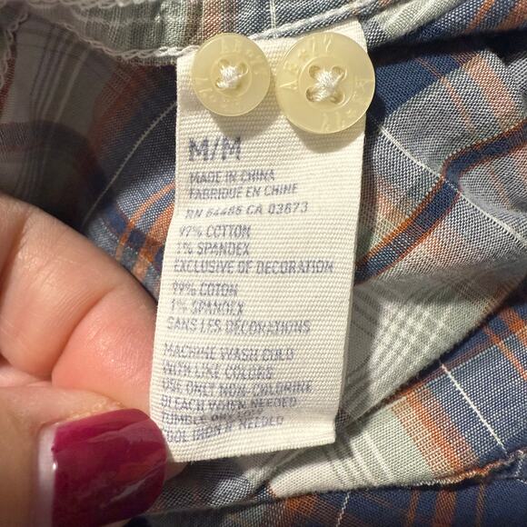 American Eagle Vintage Fit Western Pearl Snap Button Down - Medium - Picture 7 of 7